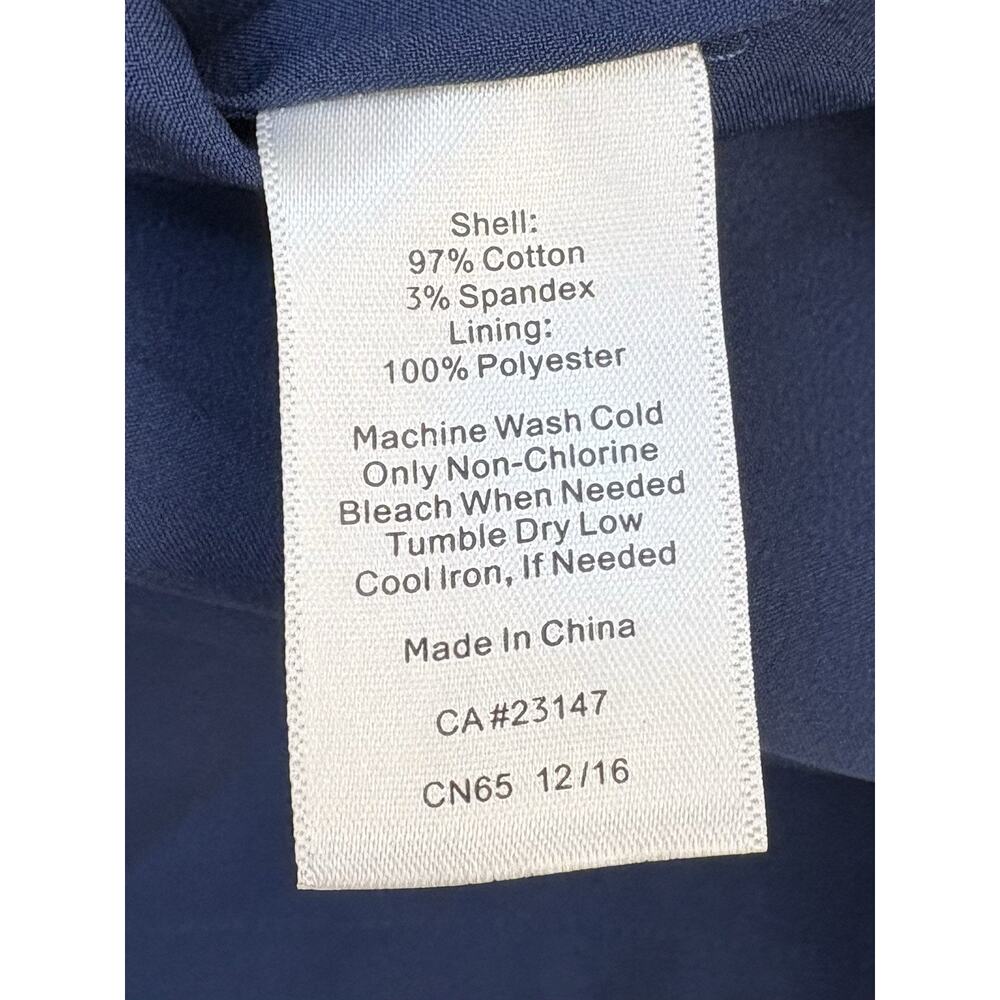 Talbots Blue and White Chevron Stripe Mini Skirt Size 12 Lined Cotton NWT - Picture 5 of 5